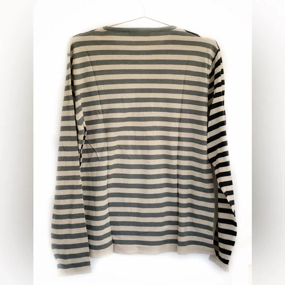 NWOT Armand Diradourian for Paul Smith Cashmere Cotton Striped Sweater L - Picture 2 of 7